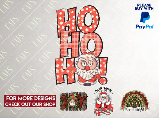 Santa Claus Png Sublimation Design Christmas Png  Digital Design Santa ho ho ho PNG Sublimation Design PNG Christmas Digital Png