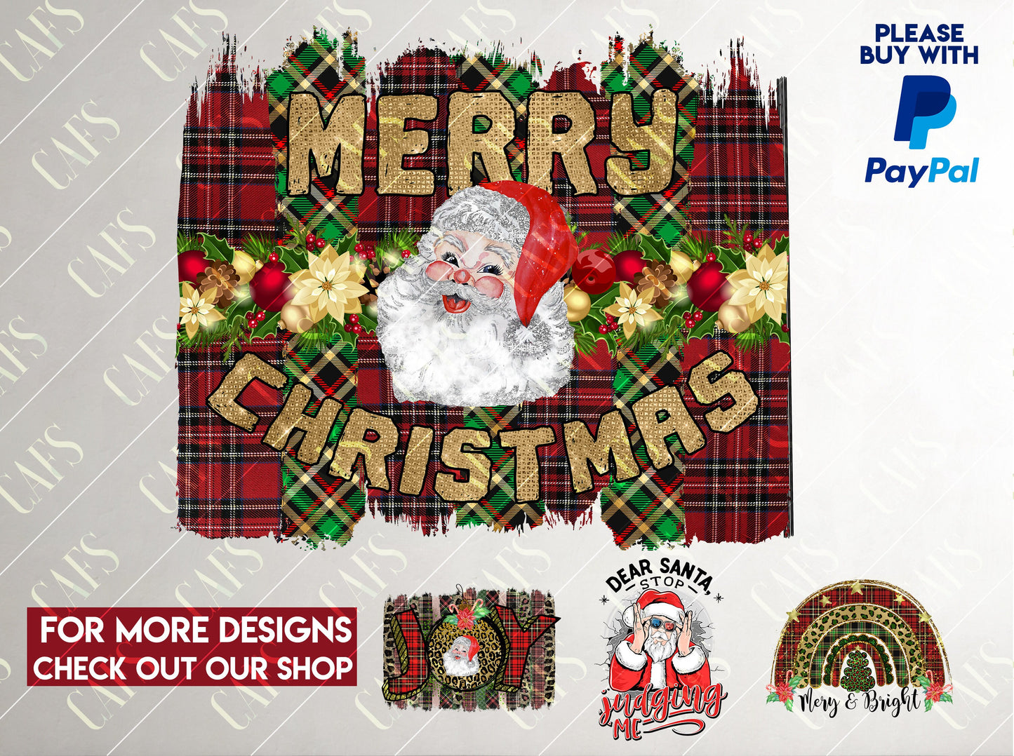 Vintage Santa Sublimation Design