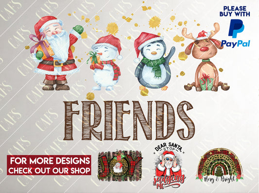 Christmas Friends Png Sublimation Design Merry Christmas Png Christmas Digital Design PNG Christmas Sublimation Design PNG Christmas Digital