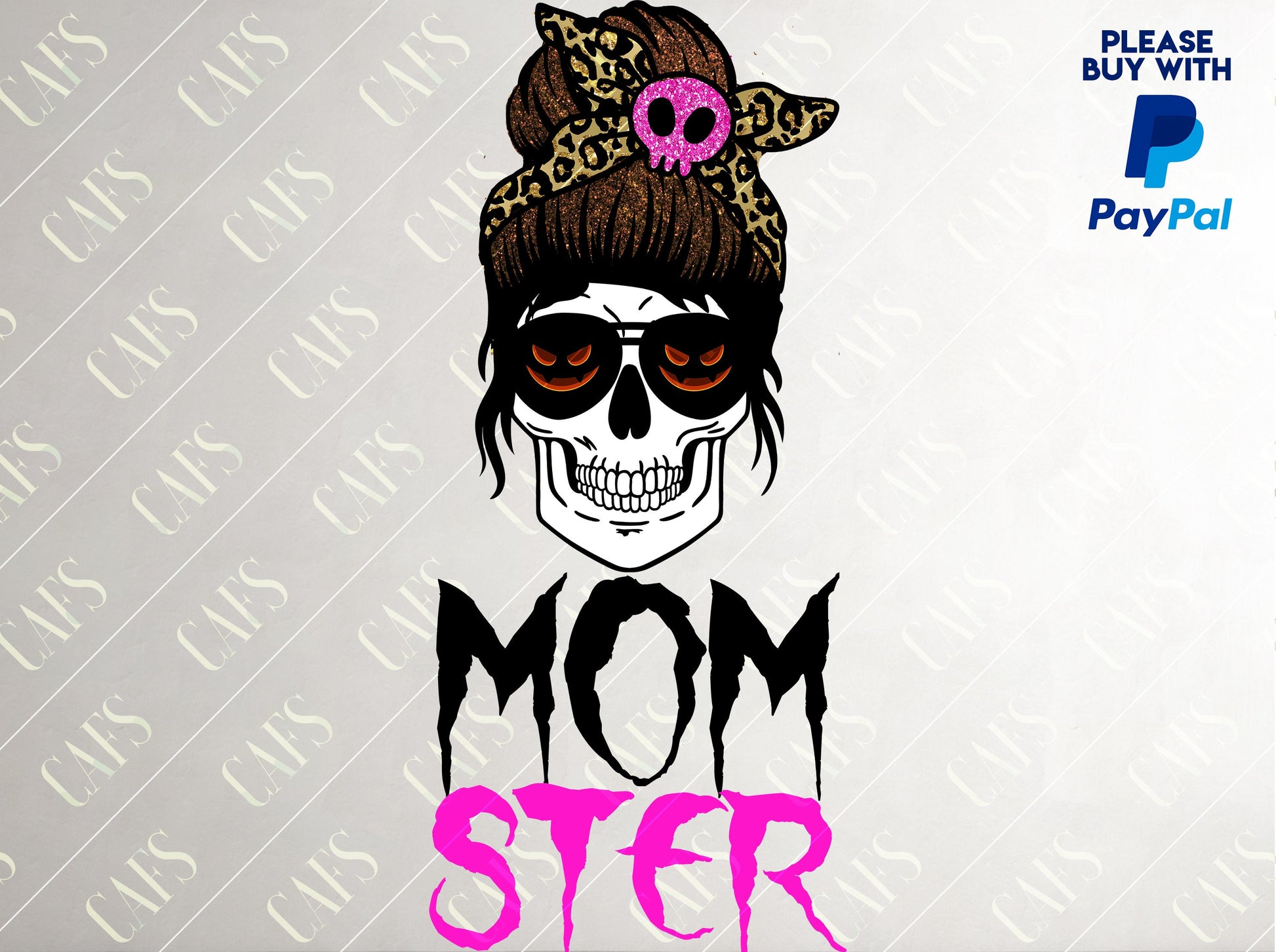 Momster PNG Skull Sublimation Design