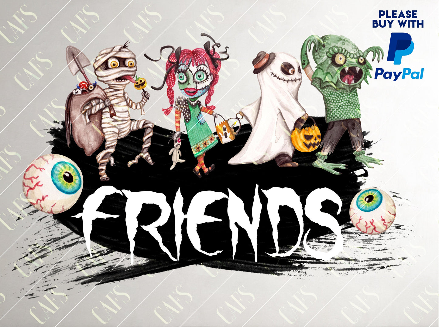 Halloween Friends Png Sublimation Design