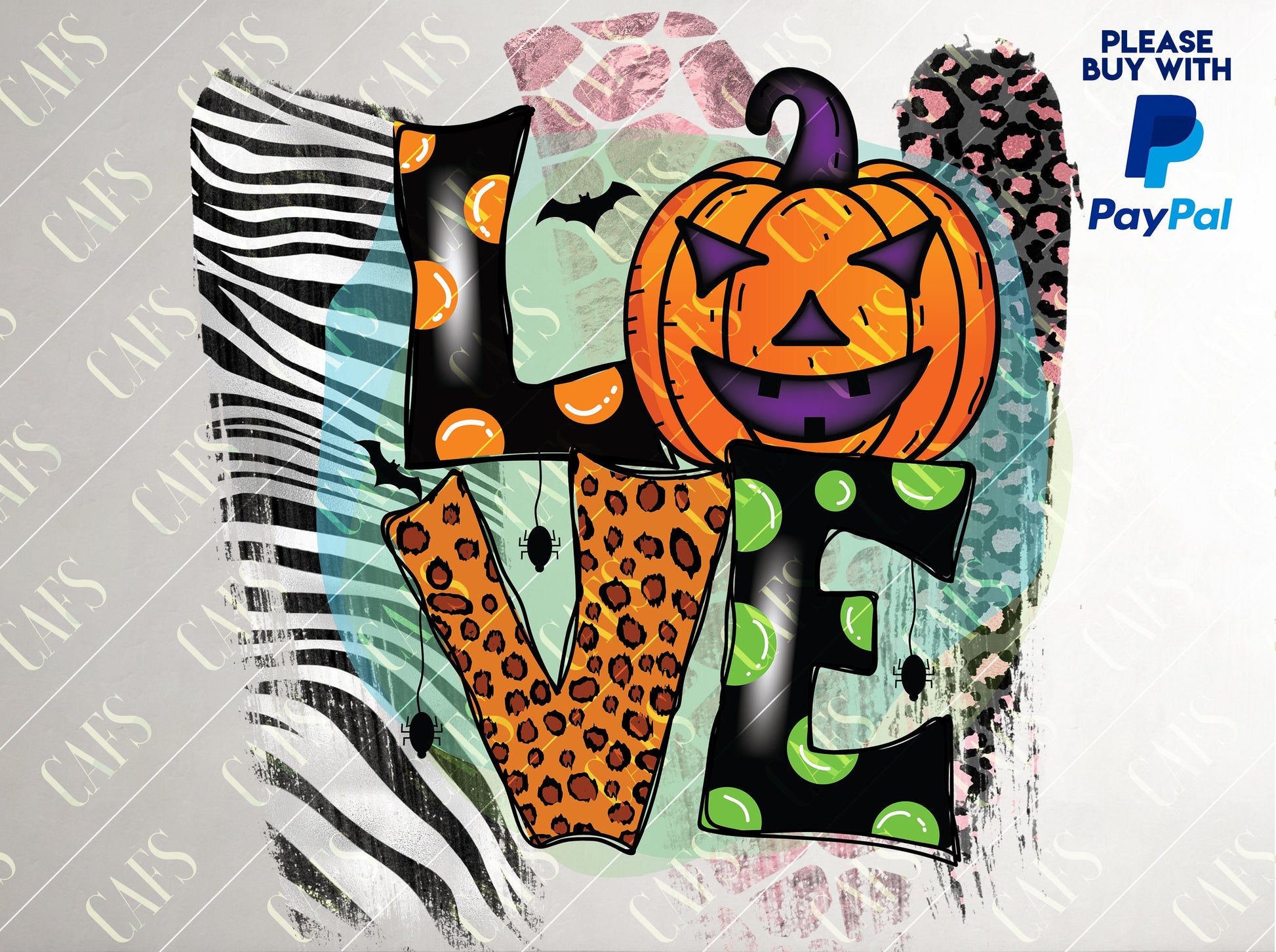 Love Halloween Png Design for Sublimation