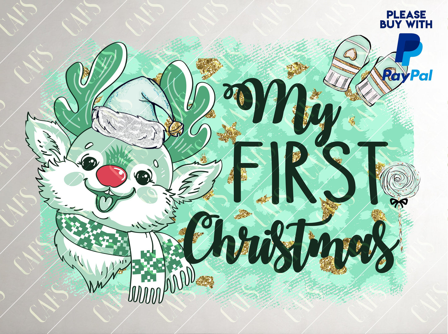 First Christmas Png Sublimation Design  christmas reindeer Png Christmas Digital Design  PNG Sublimation Design PNG Christmas Digital Png