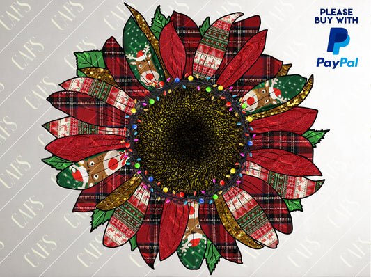 Christmas Sunflower Png Sublimation Design Christmas Sunflower Png Christmas Digital Design PNG Sublimation Design PNG Christmas Digital Png