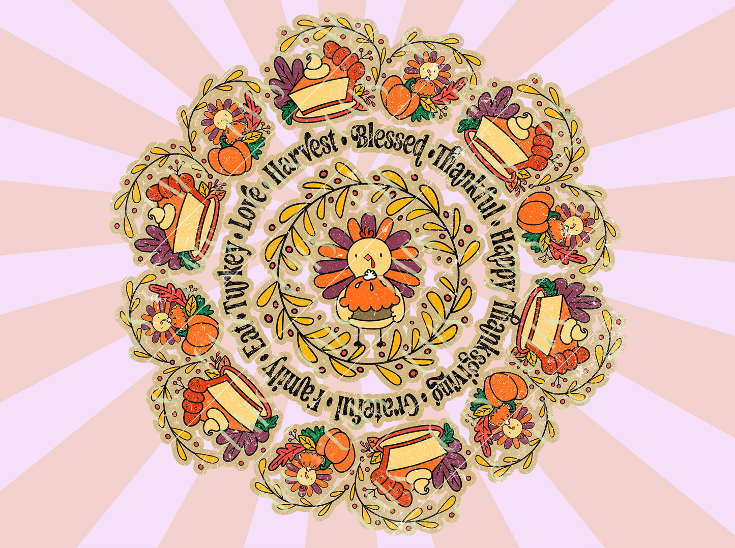 Thanksgiving Turkey Png Sublimation Design Digital Download Dtg and Dtf Png Design